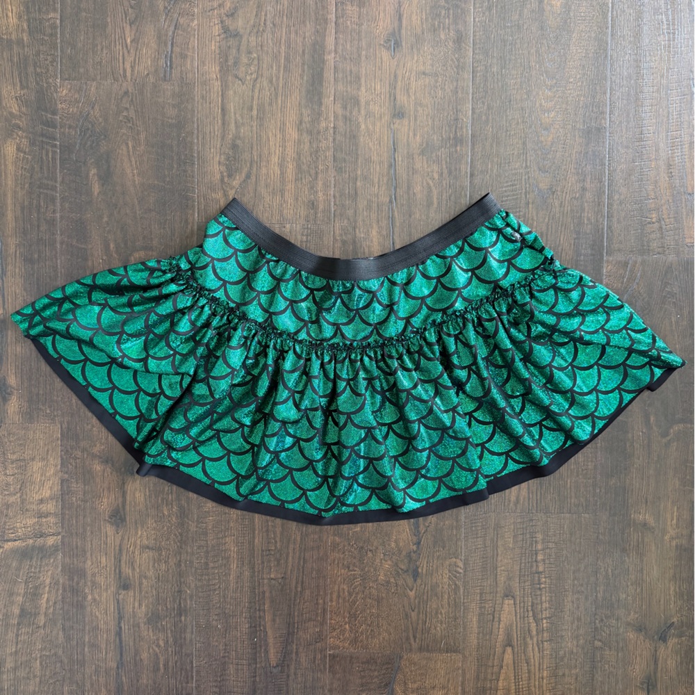 Green Mermaid Scale Skirt